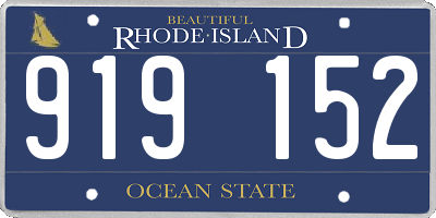 RI license plate 919152
