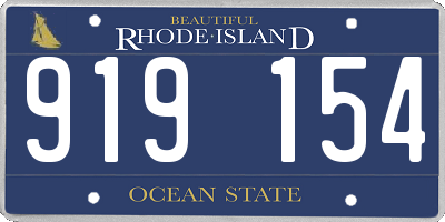 RI license plate 919154