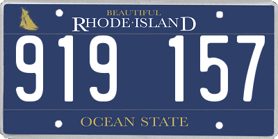 RI license plate 919157