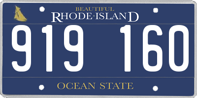 RI license plate 919160