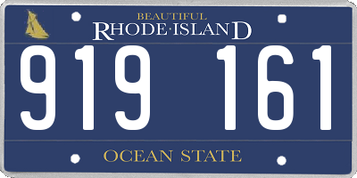 RI license plate 919161