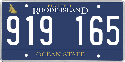 RI license plate 919165