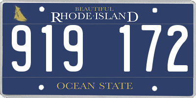 RI license plate 919172