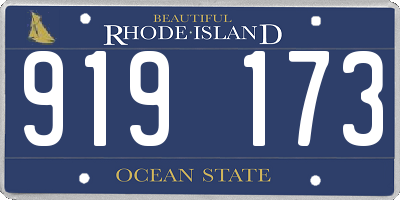 RI license plate 919173