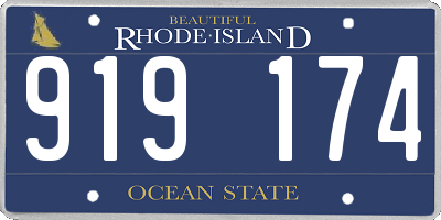 RI license plate 919174