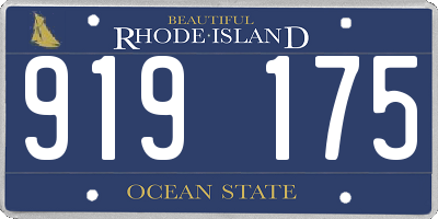 RI license plate 919175