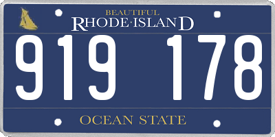 RI license plate 919178