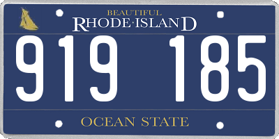 RI license plate 919185