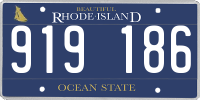 RI license plate 919186