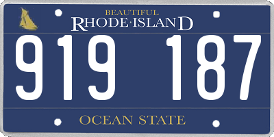 RI license plate 919187