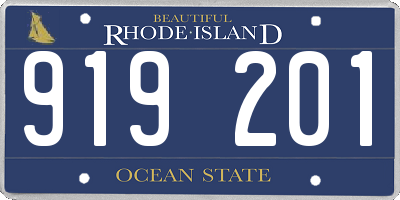 RI license plate 919201