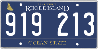 RI license plate 919213