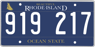 RI license plate 919217