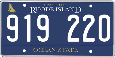 RI license plate 919220