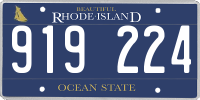 RI license plate 919224