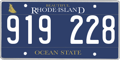 RI license plate 919228