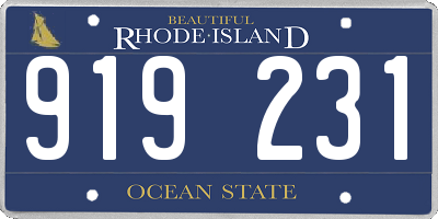 RI license plate 919231