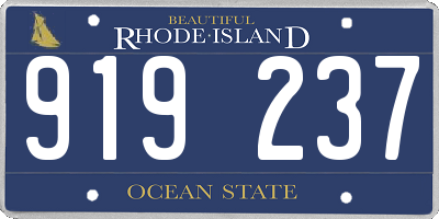RI license plate 919237