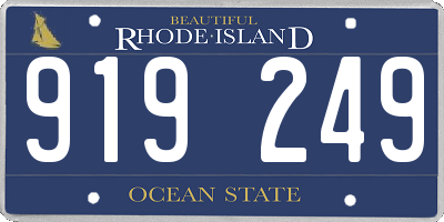 RI license plate 919249