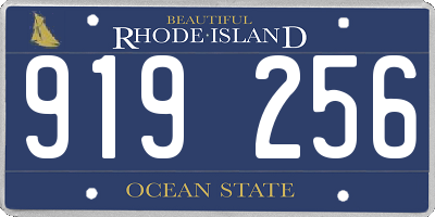 RI license plate 919256