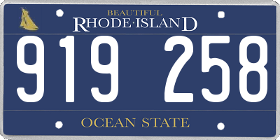 RI license plate 919258