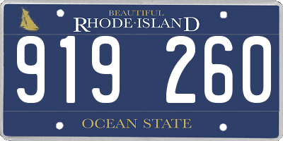 RI license plate 919260