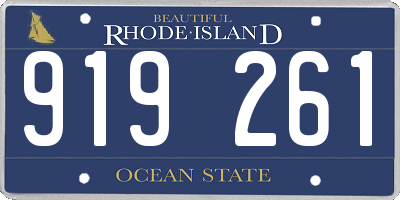 RI license plate 919261