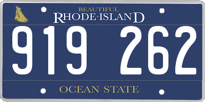 RI license plate 919262