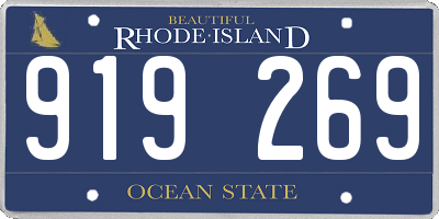 RI license plate 919269