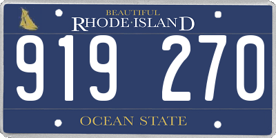 RI license plate 919270