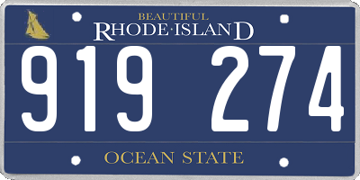 RI license plate 919274