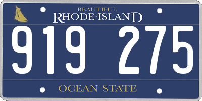 RI license plate 919275
