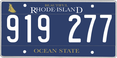 RI license plate 919277