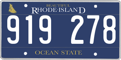 RI license plate 919278