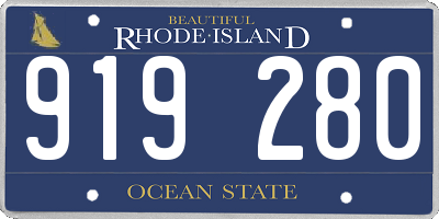 RI license plate 919280