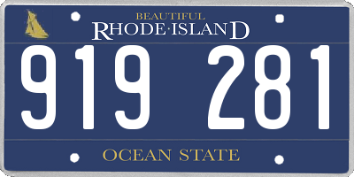RI license plate 919281