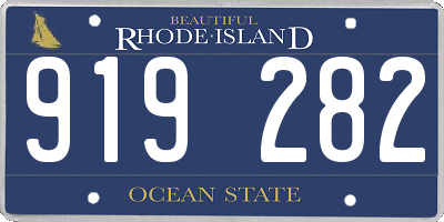 RI license plate 919282