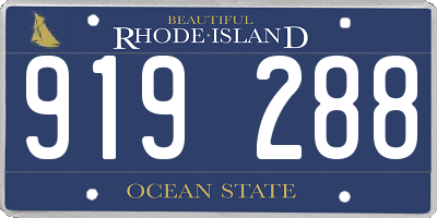 RI license plate 919288