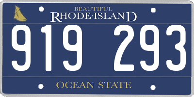 RI license plate 919293