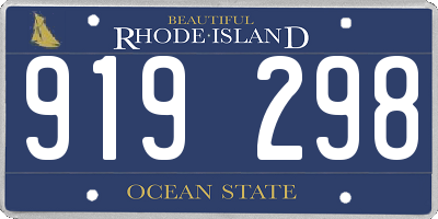RI license plate 919298