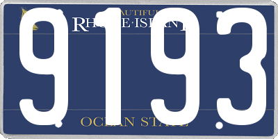 RI license plate 9193