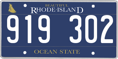 RI license plate 919302