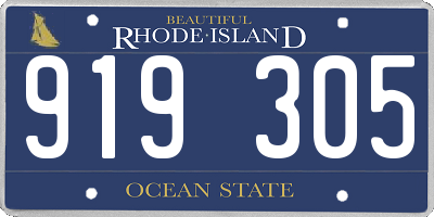 RI license plate 919305