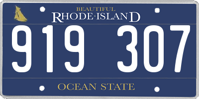 RI license plate 919307