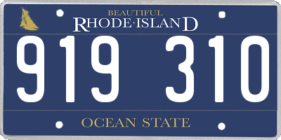 RI license plate 919310