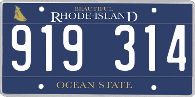 RI license plate 919314