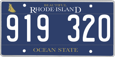 RI license plate 919320