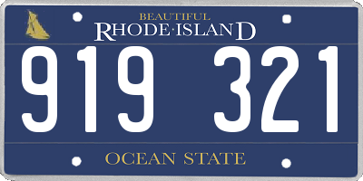 RI license plate 919321