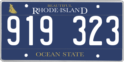 RI license plate 919323