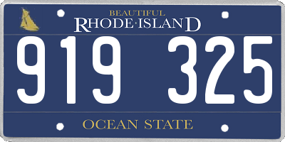 RI license plate 919325